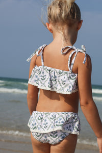 LB Girl's Swim Skirted Ruffle Set (bluebell)
