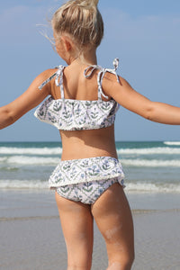 LB Girl's Swim Skirted Ruffle Set (bluebell)