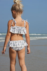 LB Girl's Swim Skirted Ruffle Set (bluebell)