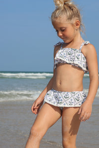 LB Girl's Swim Skirted Ruffle Set (bluebell)