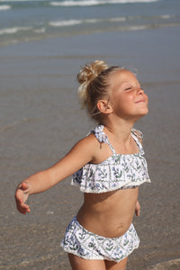 LB Girl's Swim Skirted Ruffle Set (bluebell)
