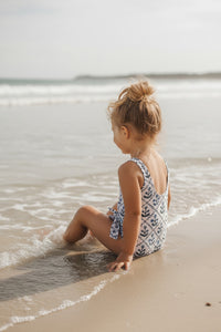 LB Girl's Swim Tie One Piece (bluebell)