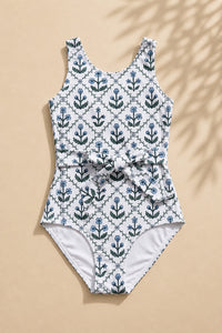 LB Girl's Swim Tie One Piece (bluebell)