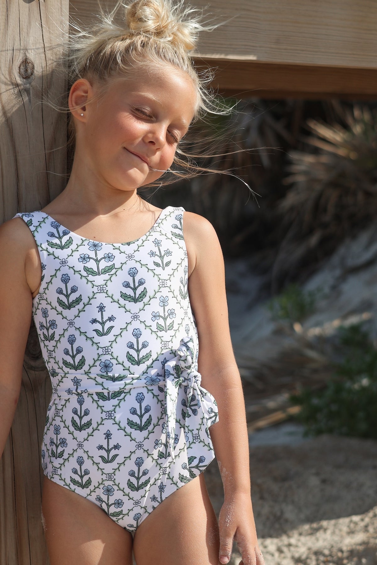 LB Girl's Swim Tie One Piece (bluebell)
