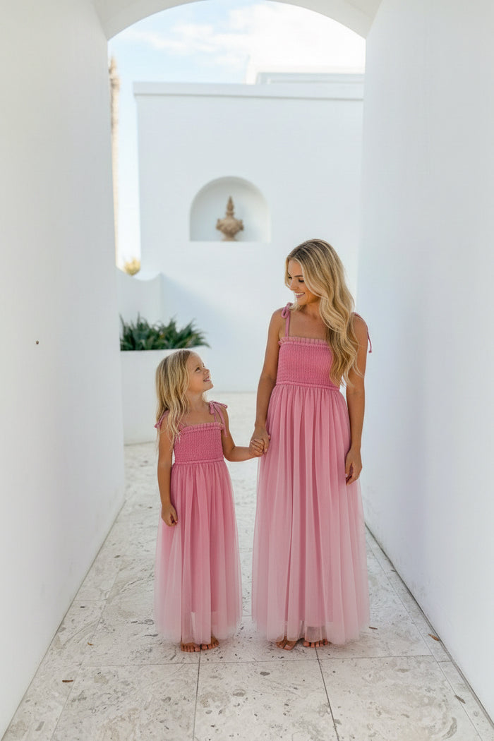 SS Women's Dress Women's Isa Maxi (pink ombré tulle)