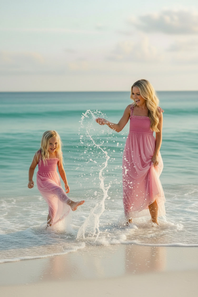 SS Women's Dress Women's Isa Maxi (pink ombré tulle)