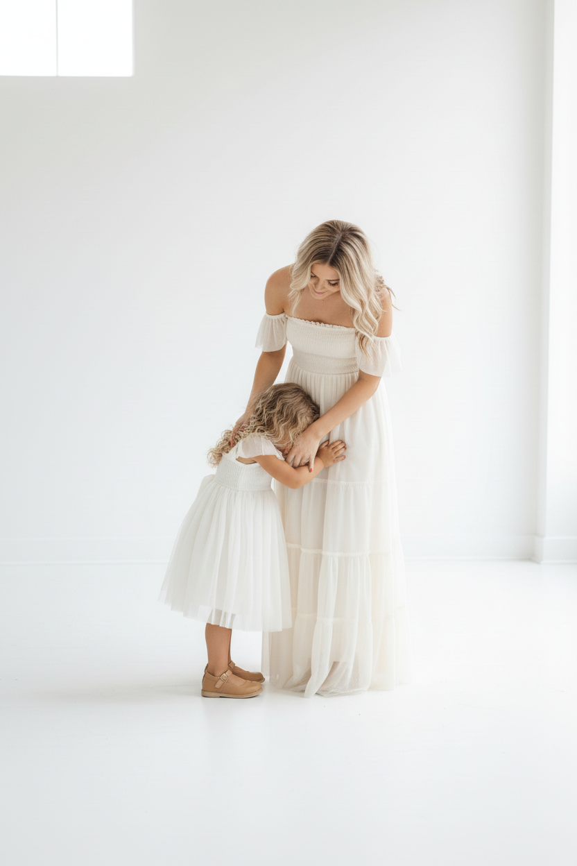 SS Girl's Dress Juliet Dress (antique ivory tulle)