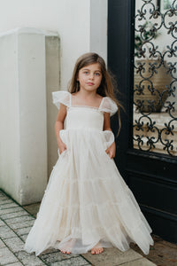 SS Girl's Dress Marabella Dress (antique ivory tulle)