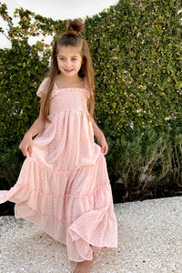 SS Girl's Dress Marabella Dress (petal pink swiss dot)