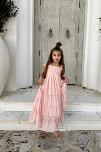 SS Girl's Dress Marabella Dress (petal pink swiss dot)