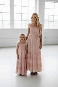 SS Girl's Dress Marabella Dress (petal pink swiss dot)