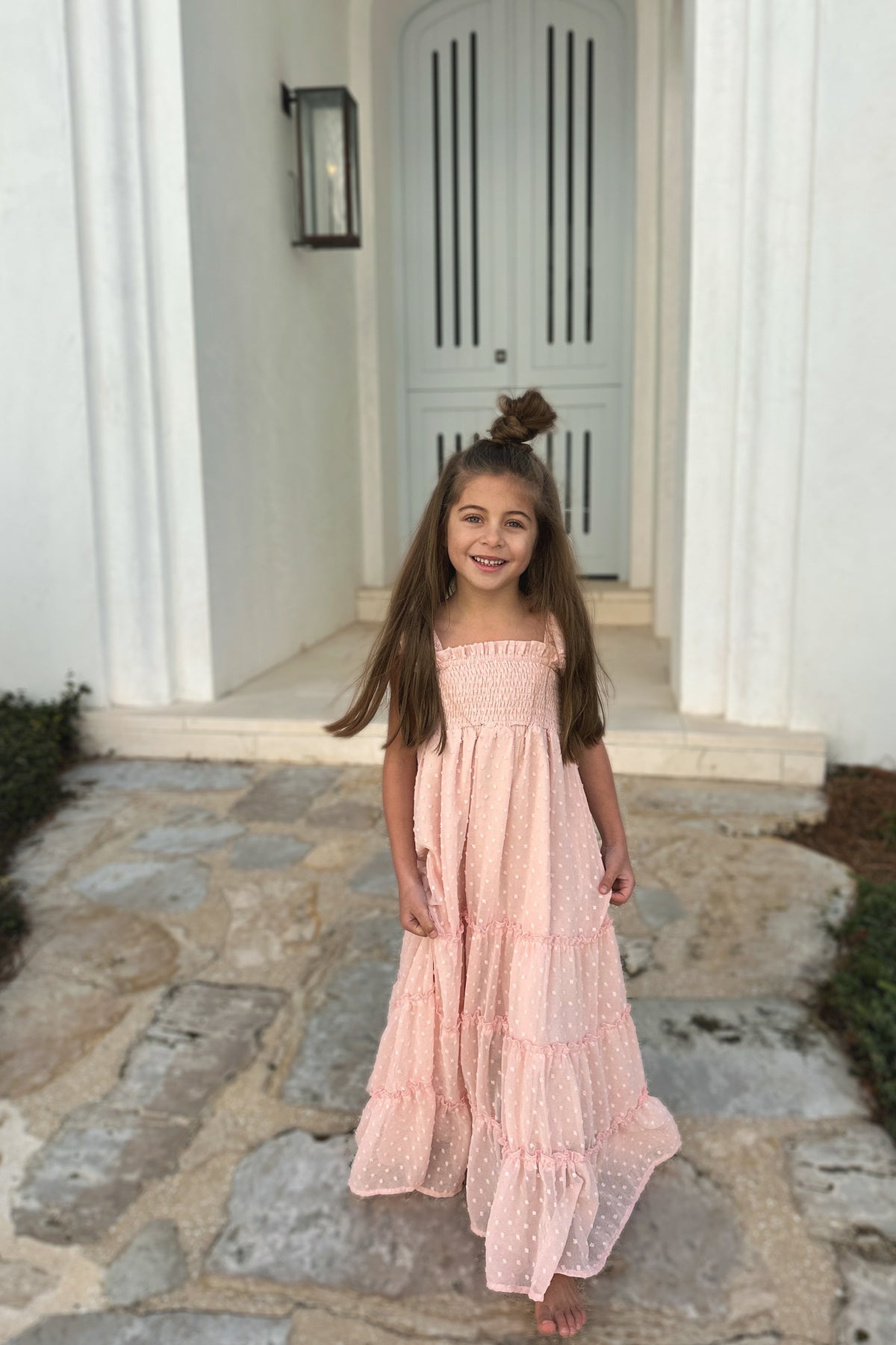 SS Girl's Dress Marabella Dress (petal pink swiss dot)