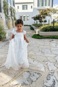 SS Girl's Dress Marabella Dress (white chiffon)