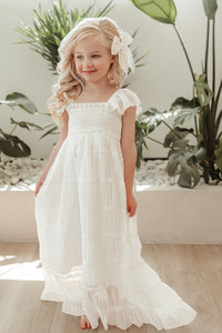 SS Girl's Dress Marabella Dress (white chiffon)