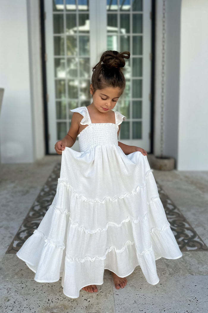 SS Girl's Dress Marabella Dress (white muslin) SALE