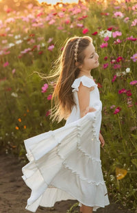 SS Girl's Dress Marabella Dress (white muslin) SALE