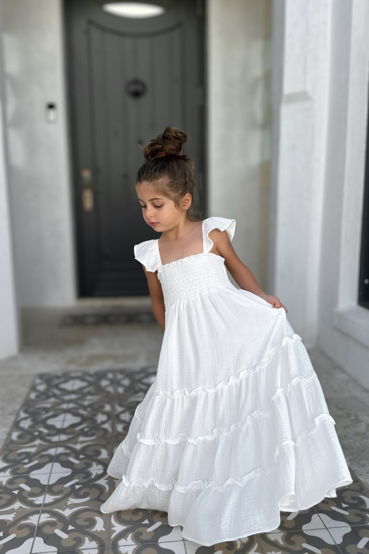 SS Girl's Dress Marabella Dress (white muslin) SALE