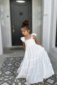 SS Girl's Dress Marabella Dress (white muslin) SALE