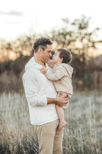 SS Men's Top Men's Knox Hoodie (light ivory muslin)