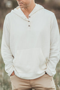 SS Men's Top Men's Knox Hoodie (light ivory muslin)
