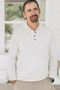 SS Men's Top Men's Knox Hoodie (light ivory muslin)