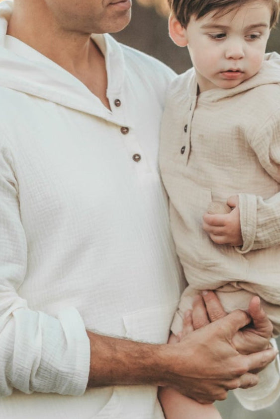 SS Men's Top Men's Knox Hoodie (light ivory muslin)