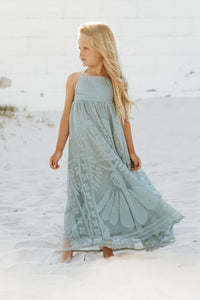 SS Girl's Dress Phoebe Lace Dress (soft teal)