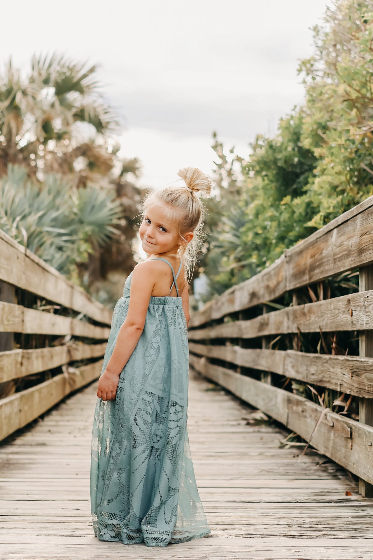 SS Girl's Dress Phoebe Lace Dress (soft teal)
