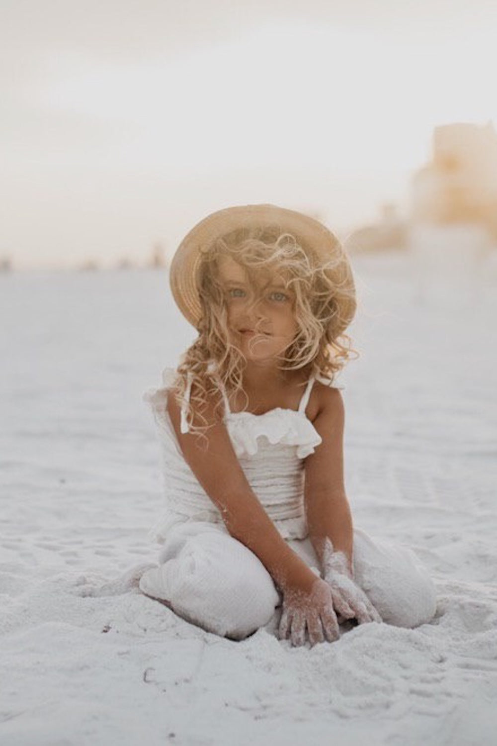 SS Girl's Top Vivi Top (light ivory muslin)