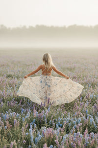 SS Girl's Dress Wendy Dress (floral blue chiffon)