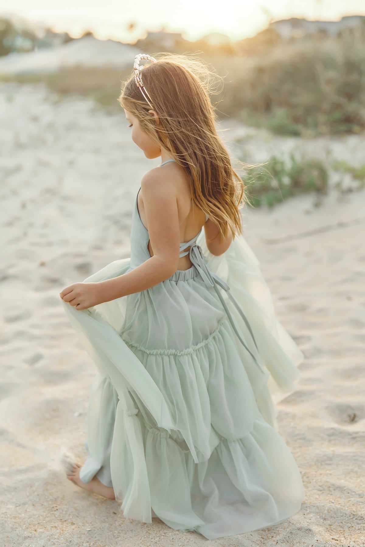 SS Girl's Dress Wendy Dress (mint tulle)