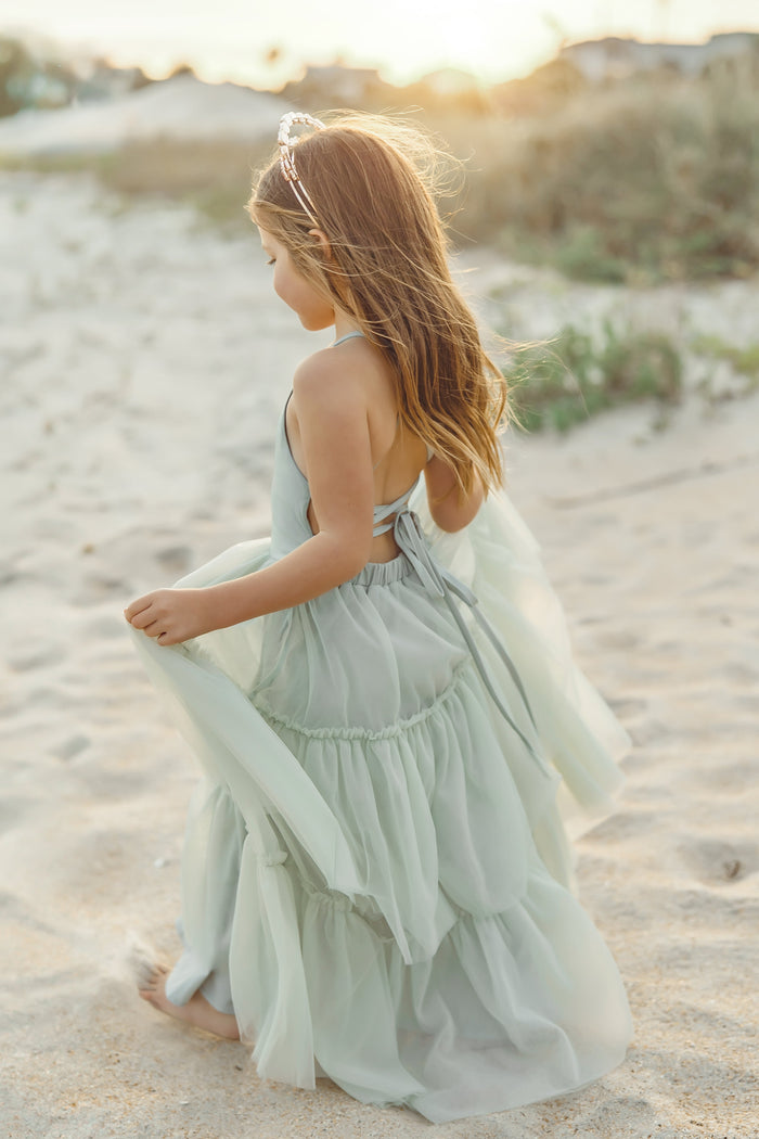 SS Girl's Dress Wendy Dress (mint tulle)