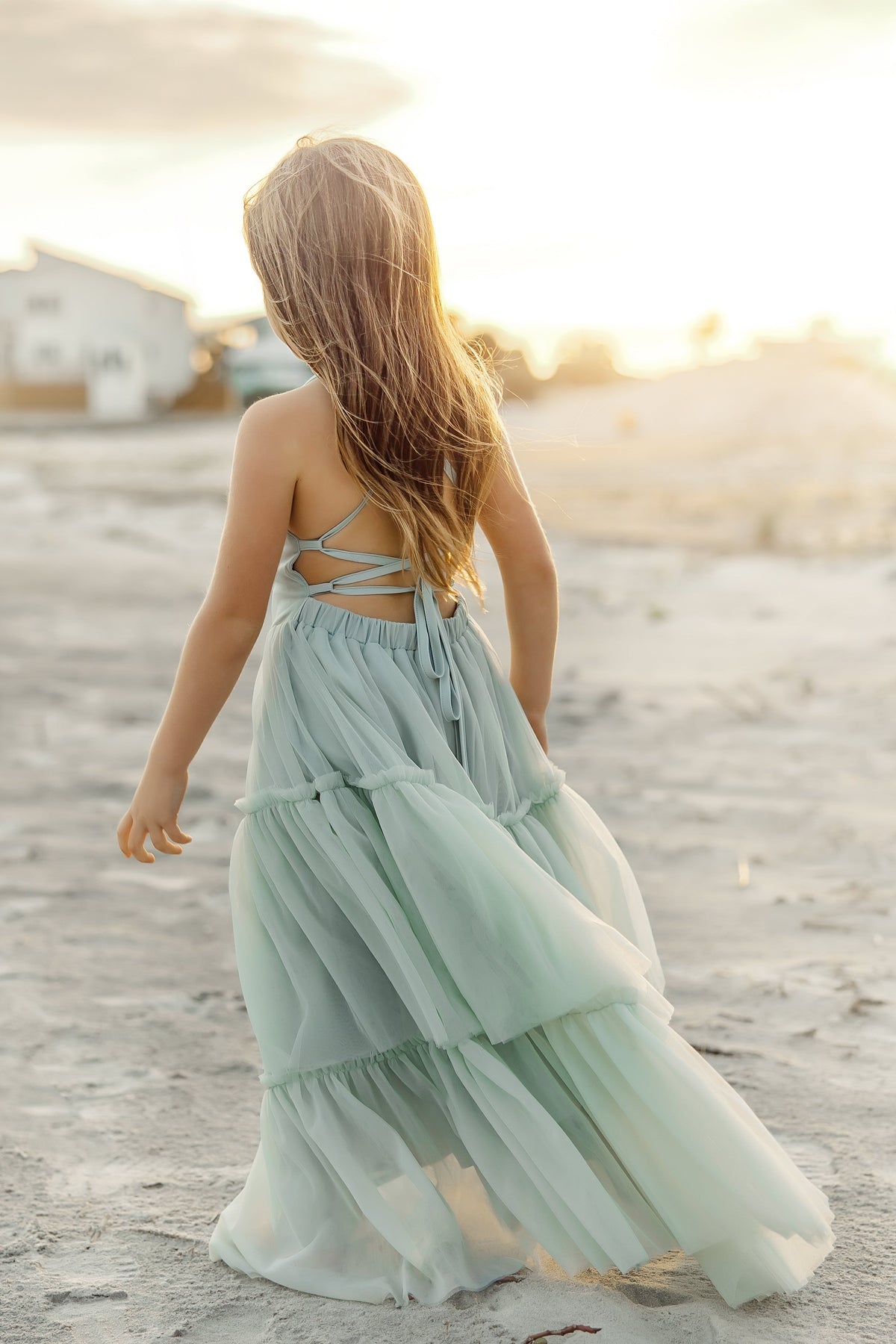 SS Girl's Dress Wendy Dress (mint tulle)