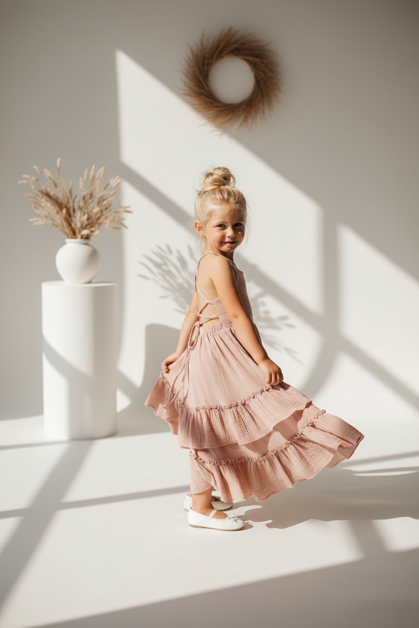 SS Girl's Dress Wendy Dress (peony muslin)