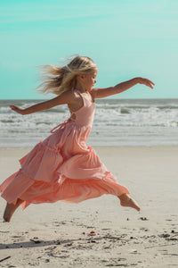 SS Girl's Dress Wendy Dress (vibrant coral muslin) FINAL SALE