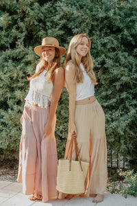 SS Women's Bottoms Women's Bella Maxi Pants (latte muslin)