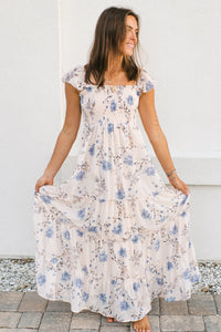 SS Women's Dress Women's Marabella Dress (floral blue chiffon)