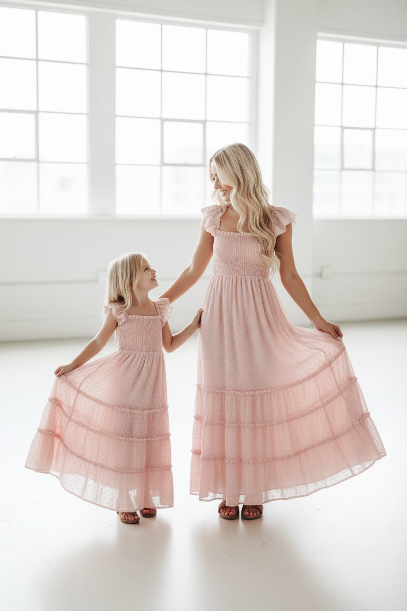 SS Women's Dress Women's Marabella Dress (petal pink swiss dot)