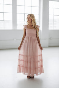 SS Women's Dress Women's Marabella Dress (petal pink swiss dot)