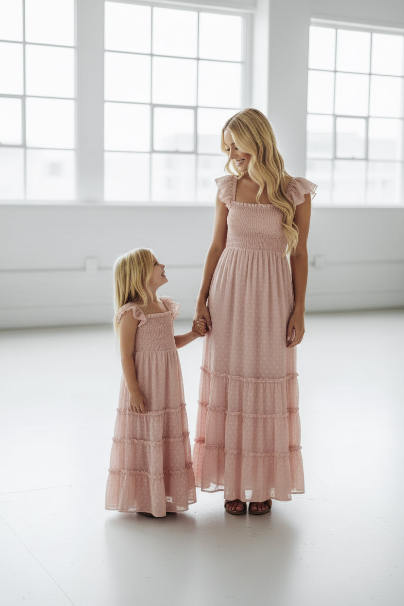 SS Women's Dress Women's Marabella Dress (petal pink swiss dot)