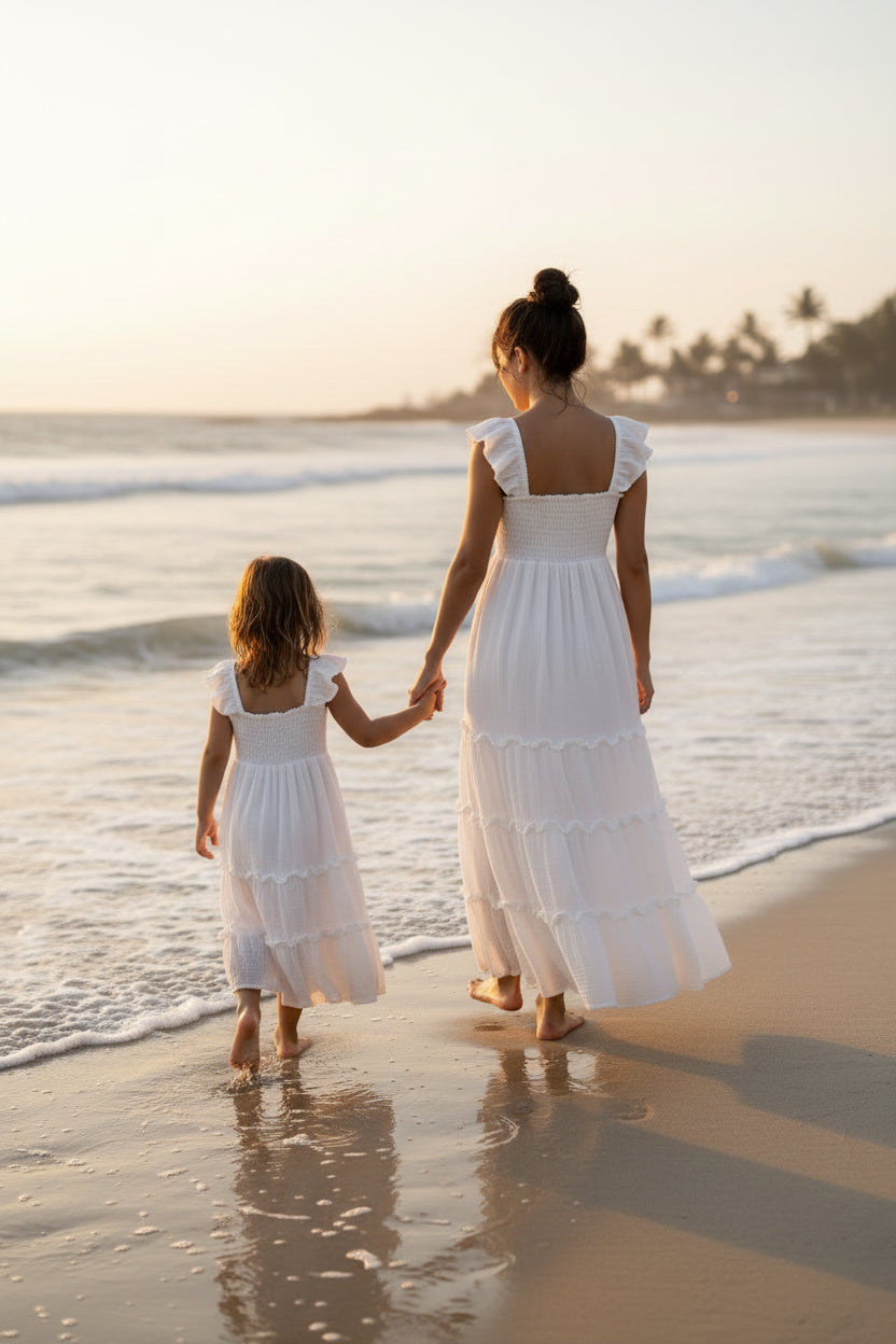 SS Girl's Dress Marabella Dress (white muslin) SALE