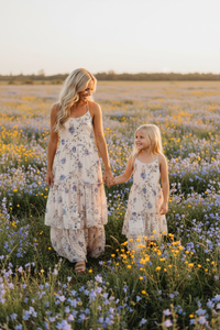 SS Girl's Dress Wendy Dress (floral blue chiffon)