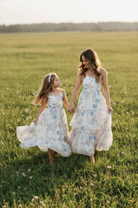 SS Women's Dress Women's Wendy Dress (floral blue chiffon)