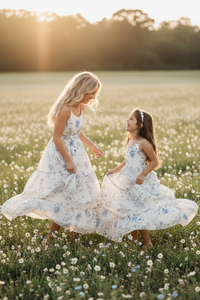 SS Women's Dress Women's Wendy Dress (floral blue chiffon)