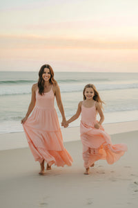 SS Girl's Dress Wendy Dress (vibrant coral muslin) FINAL SALE