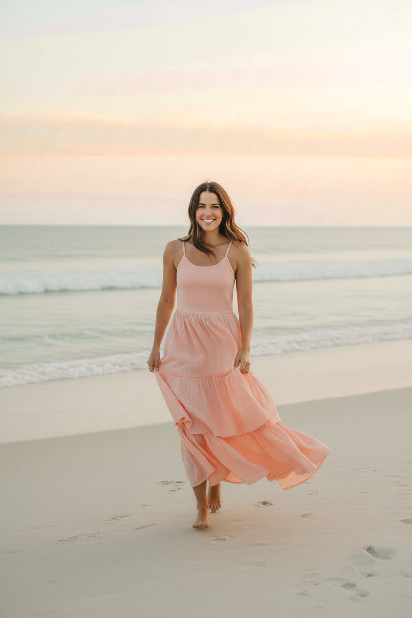 SS Women's Dress Women's Wendy Dress (vibrant coral muslin) FINAL SALE