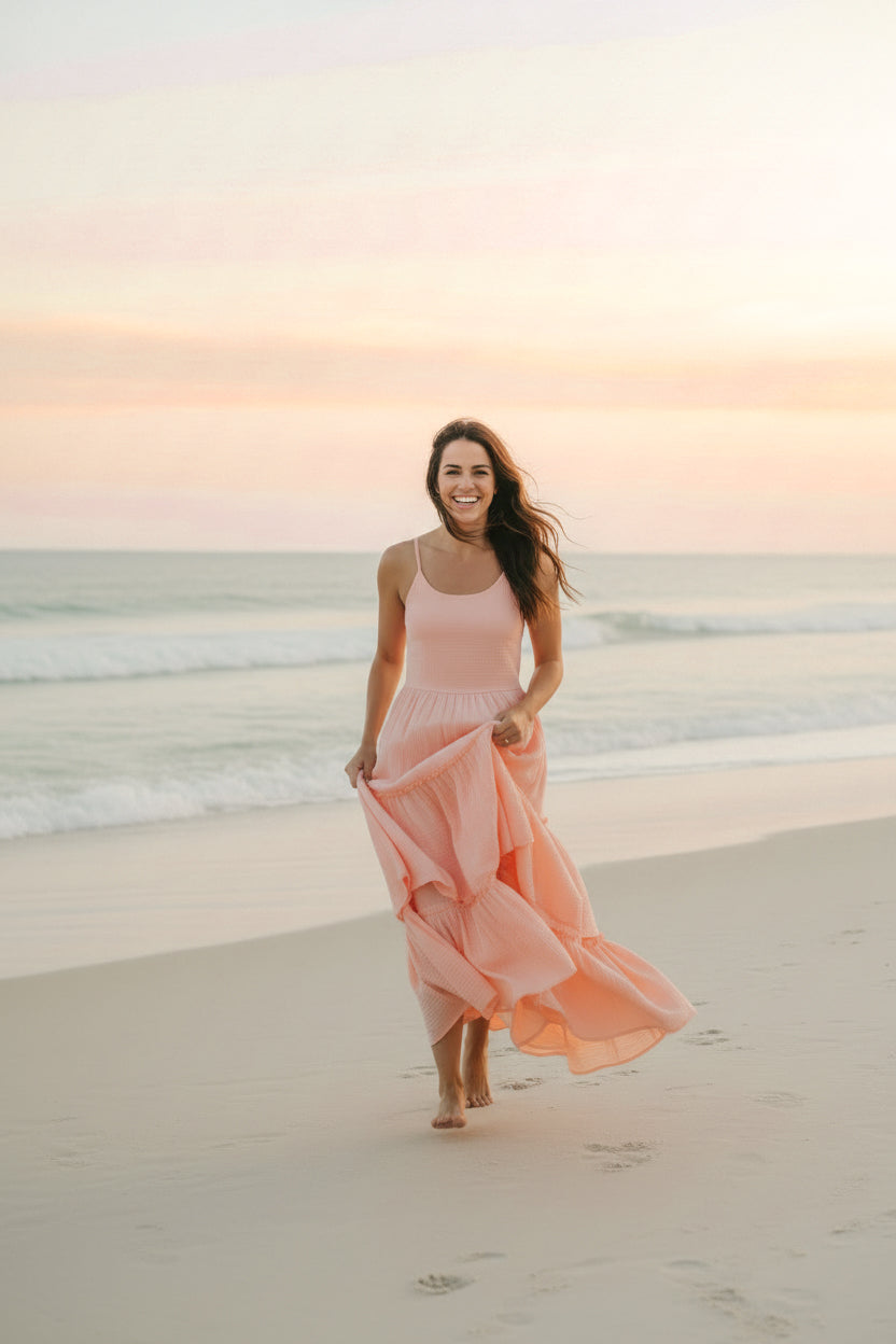 SS Women's Dress Women's Wendy Dress (vibrant coral muslin) FINAL SALE