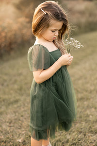 SS Girl's Dress Fawn Dress (forest tulle)