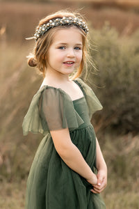 SS Girl's Dress Fawn Dress (forest tulle)