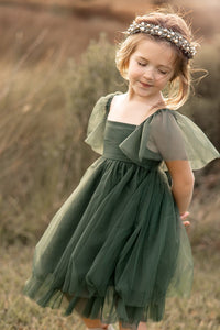 SS Girl's Dress Fawn Dress (forest tulle)